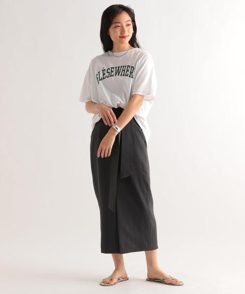 BABYLONE（バビロン）の「BABYLONE / ベルト付きタイトスカート（スカート・レディース・ブルー系その他/ライトベージュ・36inch/38inch）」の6枚目の写真