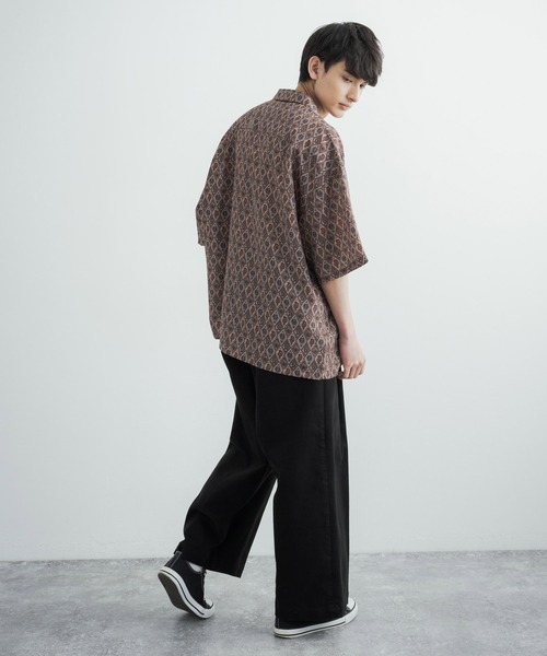 Audience(オーディエンス)の「日本製/国産 ヘビーウェイトコットンツイル1タックワイドパンツ AUD3513(チノパンツ・メンズ・ブラック/ベージュ・S/M/XL/L)」の8枚目の写真