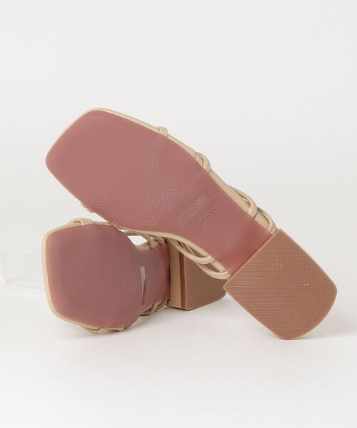 SETUP7（セットアップセブン）の「【SETUP7】スクエアトゥストリングサンダル SCCH108（サンダル・レディース・ブラック/ベージュ・35/36/37）」の3枚目の写真