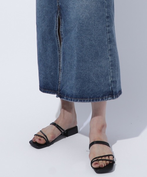 SETUP7（セットアップセブン）の「【SETUP7】スクエアトゥストリングサンダル SCCH108（サンダル・レディース・ブラック/ベージュ・35/36/37）」の6枚目の写真