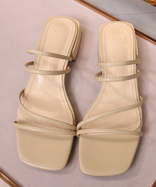 SETUP7（セットアップセブン）の「【SETUP7】スクエアトゥストリングサンダル SCCH108（サンダル・レディース・ブラック/ベージュ・35/36/37）」の10枚目の写真