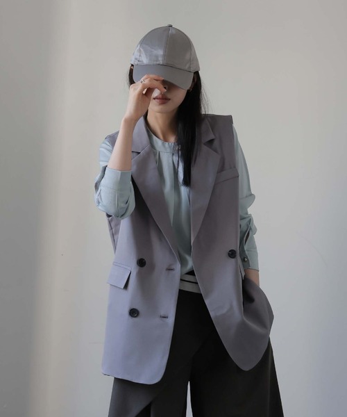 Ulysses(ユリシス)の「シルクタッチボタンブラウス(シャツ/ブラウス・レディース・ホワイト/ベージュ/グレー/ブルー/ブラック/ミント/ライトピンク・M/L)」の16枚目の写真