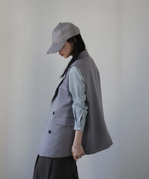 Ulysses(ユリシス)の「シルクタッチボタンブラウス(シャツ/ブラウス・レディース・ホワイト/ベージュ/グレー/ブルー/ブラック/ミント/ライトピンク・M/L)」の9枚目の写真