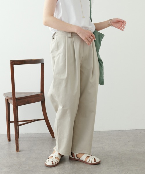 PUAL CE CIN(ピュアルセシン)の「JAPAN MADE チノストレッチパンツ(その他パンツ・レディース・ブラック/ベージュ/グレー/オフホワイト/オレンジ・FREE)」の5枚目の写真