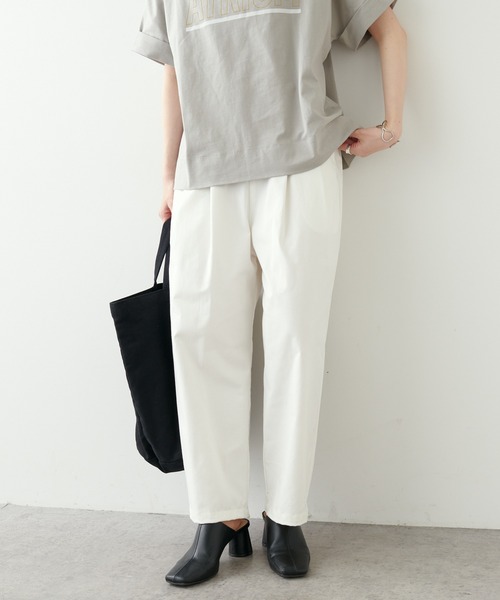 PUAL CE CIN(ピュアルセシン)の「JAPAN MADE チノストレッチパンツ(その他パンツ・レディース・ブラック/ベージュ/グレー/オフホワイト/オレンジ・FREE)」の2枚目の写真
