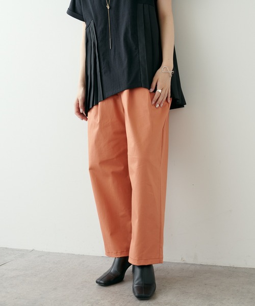 PUAL CE CIN(ピュアルセシン)の「JAPAN MADE チノストレッチパンツ(その他パンツ・レディース・ブラック/ベージュ/グレー/オフホワイト/オレンジ・FREE)」の1枚目の写真