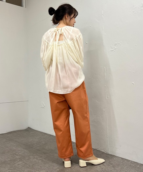 PUAL CE CIN(ピュアルセシン)の「JAPAN MADE チノストレッチパンツ(その他パンツ・レディース・ブラック/ベージュ/グレー/オフホワイト/オレンジ・FREE)」の17枚目の写真