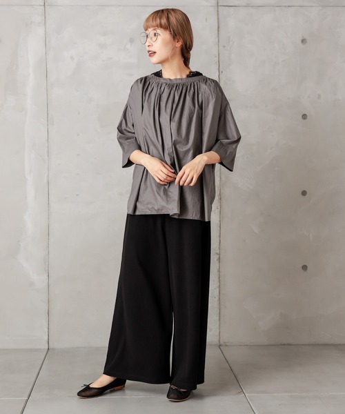 PUAL CE CIN(ピュアルセシン)の「JAPAN MADE チノストレッチパンツ(その他パンツ・レディース・ブラック/ベージュ/グレー/オフホワイト/オレンジ・FREE)」の6枚目の写真