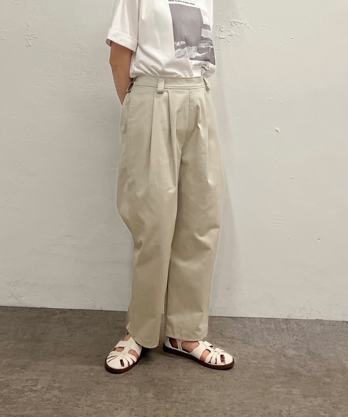 PUAL CE CIN(ピュアルセシン)の「JAPAN MADE チノストレッチパンツ(その他パンツ・レディース・ブラック/ベージュ/グレー/オフホワイト/オレンジ・FREE)」の7枚目の写真