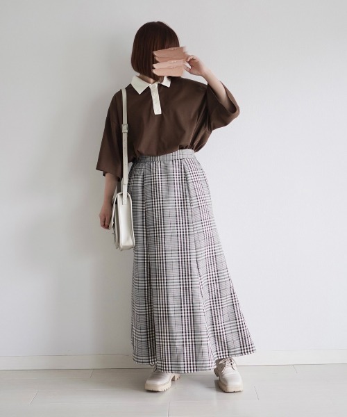 WEGO(ウィゴー)の「WEGO/ルーズシルエットポロTシャツ(ポロシャツ・レディース・ブラウン/カーキ・FREE)」の16枚目の写真