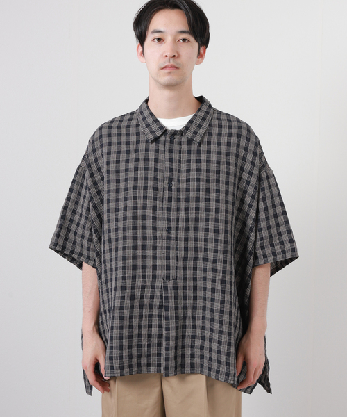 J.S Homestead】10XL リネン チェックシャツ（シャツ/ブラウス