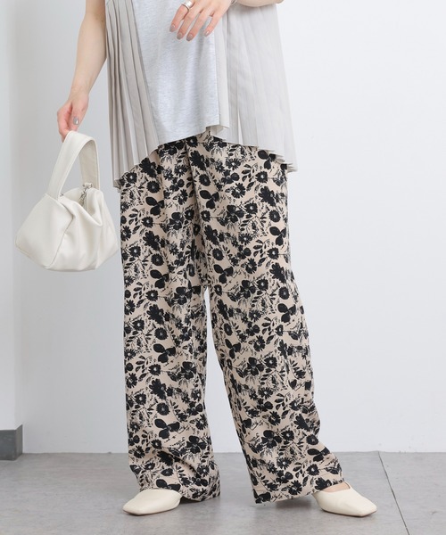 PUAL CE CIN（ピュアルセシン）の「花柄プリントパンツ（その他パンツ・レディース・ブラック/ベージュ/アイボリー・FREE）」の13枚目の写真