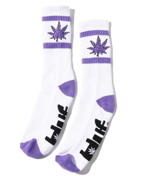HUF(ハフ)の「HUF/ハフ GREEN BUDDY ATHLETIC SOCK ソックス(ソックス/靴下・メンズ・ホワイト×グリーン/ホワイト×パープル・ONESIZE)」の14枚目の写真