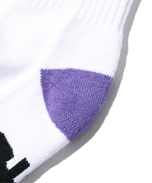 HUF(ハフ)の「HUF/ハフ GREEN BUDDY ATHLETIC SOCK ソックス(ソックス/靴下・メンズ・ホワイト×グリーン/ホワイト×パープル・ONESIZE)」の11枚目の写真