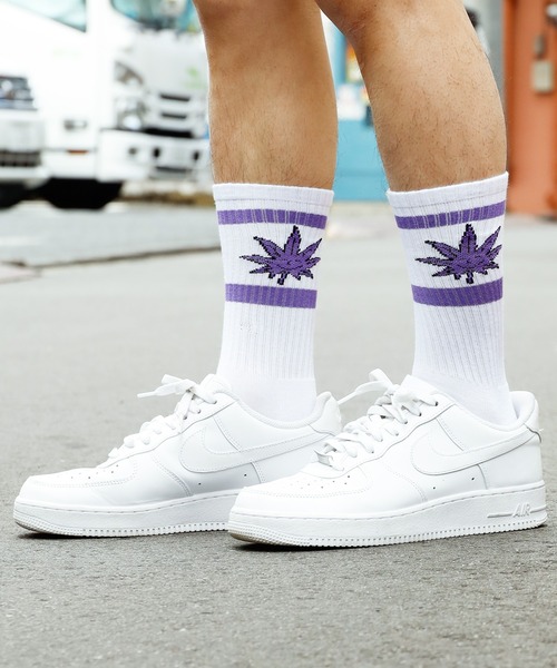 HUF(ハフ)の「HUF/ハフ GREEN BUDDY ATHLETIC SOCK ソックス(ソックス/靴下・メンズ・ホワイト×グリーン/ホワイト×パープル・ONESIZE)」の19枚目の写真