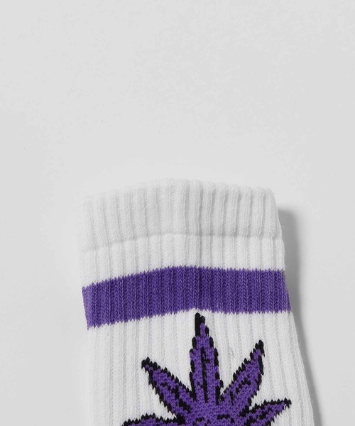 HUF(ハフ)の「HUF/ハフ GREEN BUDDY ATHLETIC SOCK ソックス(ソックス/靴下・メンズ・ホワイト×グリーン/ホワイト×パープル・ONESIZE)」の20枚目の写真