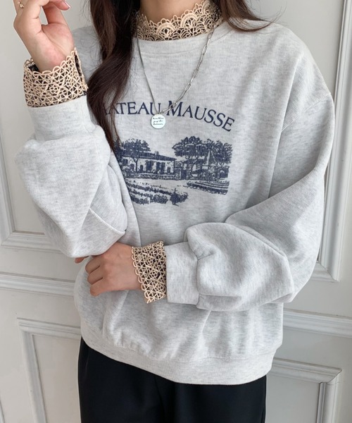 Diosfront（ディオスフロント）の「2022AW　プチハイネックレースドッキング柄ブラウス（シャツ/ブラウス・レディース・ブラック/レッド/グリーン・M/L）」の17枚目の写真