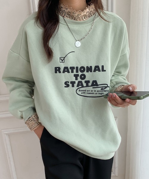 Diosfront（ディオスフロント）の「2022AW　プチハイネックレースドッキング柄ブラウス（シャツ/ブラウス・レディース・ブラック/レッド/グリーン・M/L）」の18枚目の写真