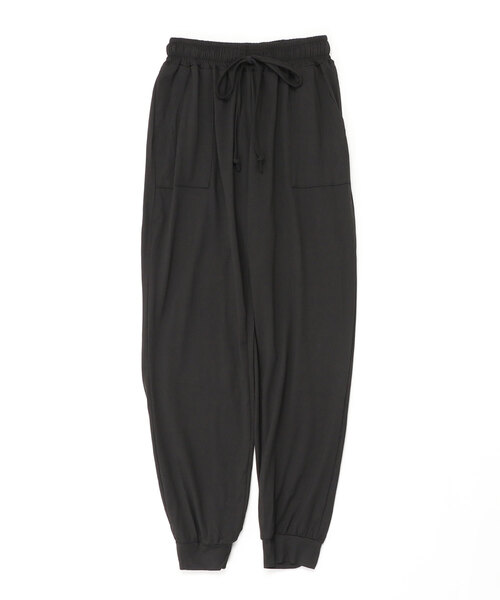   ブラック ルームウェアセット　ラウンジセット GU公式 | ストレッチソフトラウンジセット(長袖&ロングパンツ)