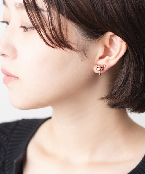 gargle（ガーグル）の「【日本製】アニマルモチーフ イヤリング（イヤリング・レディース・ブラック/ゴールド/ブロンズ/シルバー系その他/ピンクゴールド/ゴールド系その他/アンティークシルバー/シルバー系その他2・FREE）」の9枚目の写真