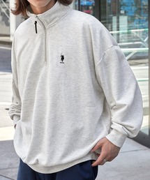 U.S. POLO ASSN. | U.S. POLO ASSN. /ユーエスポロアッスン 別注 ワンポイントロゴ刺繍 裏毛 ハーフジップ ビッグシルエットスウェット(スウェット)