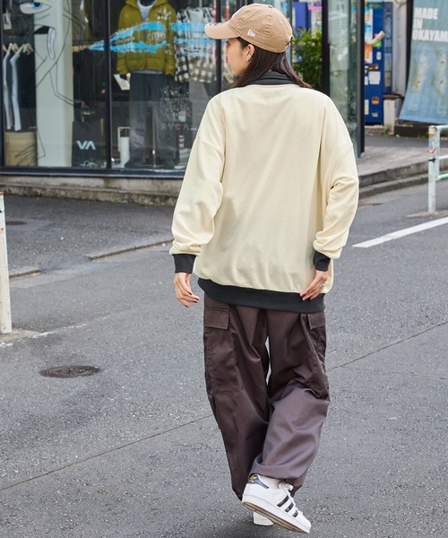 U.S. POLO ASSN.(ユーエスポロアッスン)の「U.S. POLO ASSN. /ユーエスポロアッスン 別注 ワンポイントロゴ刺繍 裏毛 ハーフジップ ビッグシルエットスウェット(スウェット・レディース・オートミール/ブラック/ブルー/グリーン/ライトグレー系/アイボリー系/チャコール/オレンジ系/ネイビー/モカ/ワインレッド/ネイビー系・M/L)」の17枚目の写真