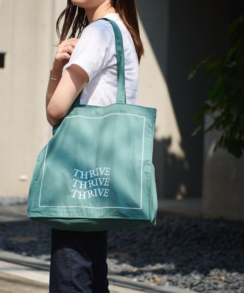 BIRTHDAY BAR(バースデイバー)の「THRIVE ロゴトートバッグ(トートバッグ・レディース・パープル/グリーン/アイボリー・フリー)」の11枚目の写真