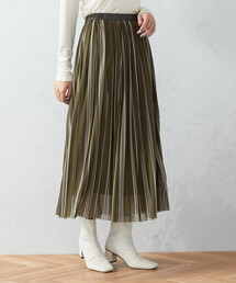 ストライプ　チュール　プリーツスカート