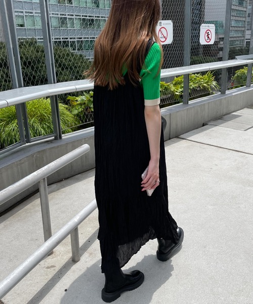 WEGO（ウィゴー）の「WEGO/【一部店限定】ワッシャーロングワンピース（ワンピース・レディース・ブラック/その他1・FREE）」の5枚目の写真