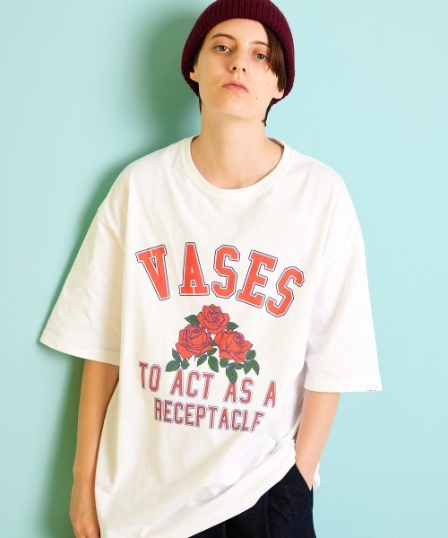 rehacer(レアセル)の「rehacer : The Vases On Wide Body / ザ ベイスズ オン ワイドボディー(Tシャツ/カットソー・メンズ・ホワイト/ブラック・LARGE/X-LARGE/MEDIUM/SMALL)」の3枚目の写真