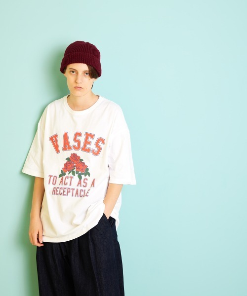 rehacer(レアセル)の「rehacer : The Vases On Wide Body / ザ ベイスズ オン ワイドボディー(Tシャツ/カットソー・メンズ・ホワイト/ブラック・LARGE/X-LARGE/MEDIUM/SMALL)」の5枚目の写真
