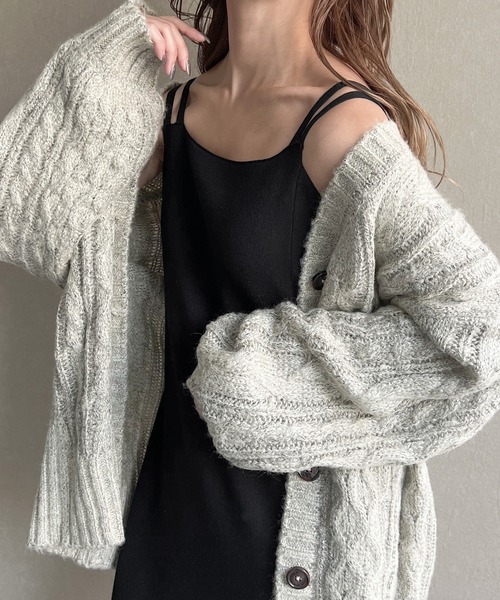 knit Jemade（ニットジェメイド）の「ニットタイトキャミワンピース（ワンピース・レディース・カーキ/ブラック/ブラウン・FREE）」の2枚目の写真