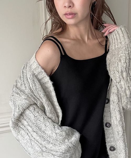 knit Jemade（ニットジェメイド）の「ニットタイトキャミワンピース（ワンピース・レディース・カーキ/ブラック/ブラウン・FREE）」の5枚目の写真