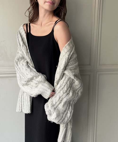 knit Jemade（ニットジェメイド）の「ニットタイトキャミワンピース（ワンピース・レディース・カーキ/ブラック/ブラウン・FREE）」の6枚目の写真