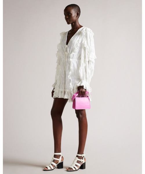 Ted Baker（テッドベーカー）の「NIYAH ソフトレザー　リボン ミニ クロスボディバッグ（ショルダーバッグ・レディース・ピンク/ブラック/ホワイト/グリーン・O/S）」の18枚目の写真