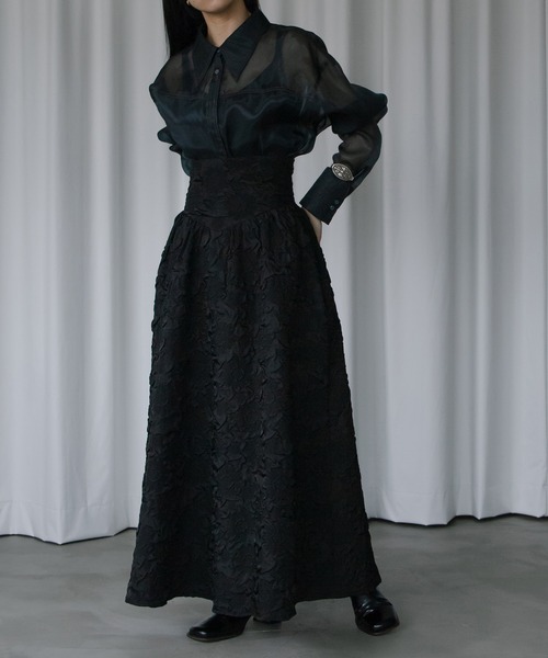 Ezick（エジック）の「配色ステッチシアーシャツ（シャツ/ブラウス・レディース・ネイビー/ピンク系その他・FREE）」の22枚目の写真