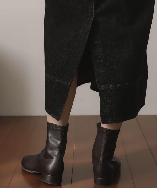 SENSE OF PLACE by URBAN RESEARCH(センスオブプレイスバイアーバンリサーチ)の「スクエアトウセンターシームストレッチローブーツ(ブーツ・レディース・ブラック/ブラウン/アイボリー・LARGE/MEDIUM/X-LARGE/SMALL)」の6枚目の写真
