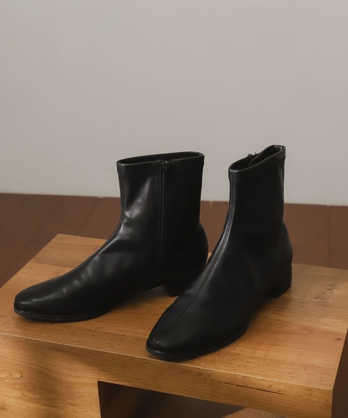 SENSE OF PLACE by URBAN RESEARCH(センスオブプレイスバイアーバンリサーチ)の「スクエアトウセンターシームストレッチローブーツ(ブーツ・レディース・ブラック/ブラウン/アイボリー・LARGE/MEDIUM/X-LARGE/SMALL)」の13枚目の写真