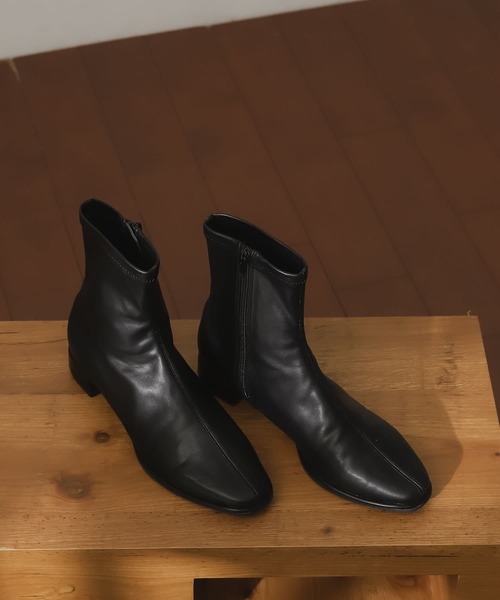 SENSE OF PLACE by URBAN RESEARCH(センスオブプレイスバイアーバンリサーチ)の「スクエアトウセンターシームストレッチローブーツ(ブーツ・レディース・ブラック/ブラウン/アイボリー・LARGE/MEDIUM/X-LARGE/SMALL)」の14枚目の写真