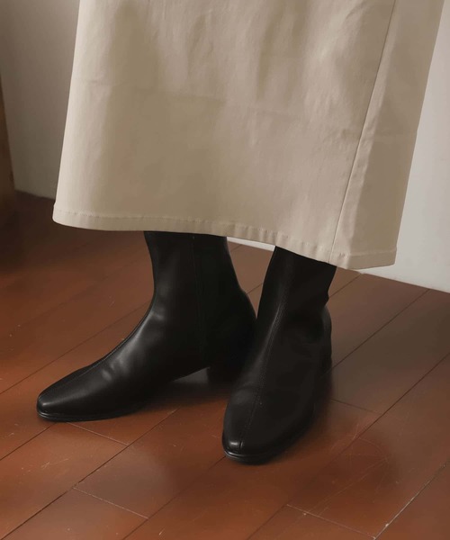 SENSE OF PLACE by URBAN RESEARCH(センスオブプレイスバイアーバンリサーチ)の「スクエアトウセンターシームストレッチローブーツ(ブーツ・レディース・ブラック/ブラウン/アイボリー・LARGE/MEDIUM/X-LARGE/SMALL)」の15枚目の写真