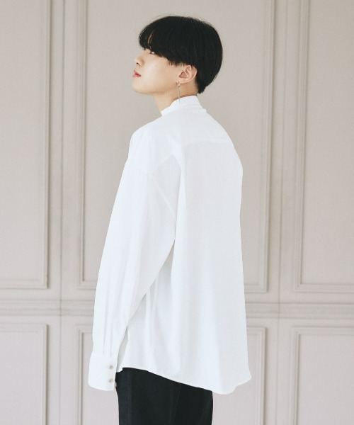 EDEL(エーデル)の「EDEL - コリアンカラールーズシャツ(シャツ/ブラウス・メンズ・ホワイト/ブラック・MEDIUM/LARGE)」の17枚目の写真