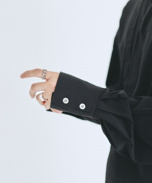 EDEL(エーデル)の「EDEL - コリアンカラールーズシャツ(シャツ/ブラウス・メンズ・ホワイト/ブラック・MEDIUM/LARGE)」の14枚目の写真