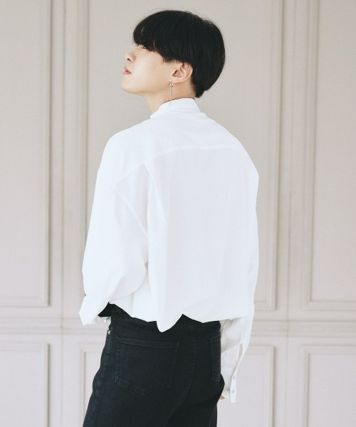 EDEL(エーデル)の「EDEL - コリアンカラールーズシャツ(シャツ/ブラウス・メンズ・ホワイト/ブラック・MEDIUM/LARGE)」の15枚目の写真