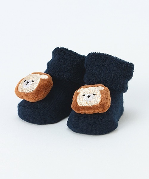 petit main（プティマイン）の「アニマルモチーフカップソックス（ベビーシューズ/ベビーソックス・キッズ・ライトピンク/アイボリー/ネイビー・9-11cm/11-13cm）」の3枚目の写真