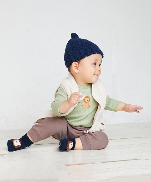 petit main（プティマイン）の「アニマルモチーフカップソックス（ベビーシューズ/ベビーソックス・キッズ・ライトピンク/アイボリー/ネイビー・9-11cm/11-13cm）」の13枚目の写真