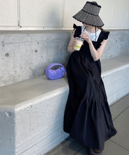 ISOOK（アイスー）の「Back ribbon frill one-piece / バックリボン