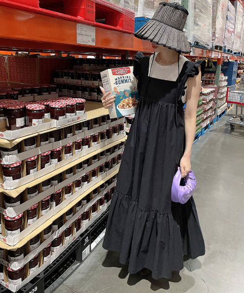 ISOOK（アイスー）の「Back ribbon frill one-piece / バックリボン