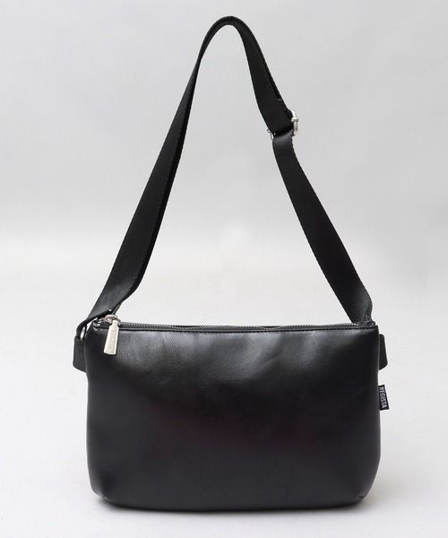 REGiSTA（レジスタ）の「スプリットレザー（牛床革） 横型 サコッシュ ミニショルダーバッグ（ショルダーバッグ・メンズ・ブラック/ダークブラウン/ネイビー/グレー・FREE）」の17枚目の写真