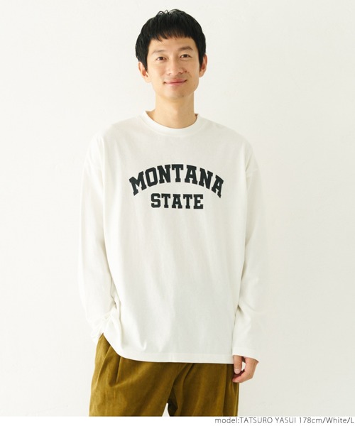 coca（coca）（コカ）の「メンズカレッジロゴロンT（Tシャツ/カットソー・メンズ・ネイビー/ホワイト/ブラック/ダークグリーン・M/L）」の18枚目の写真