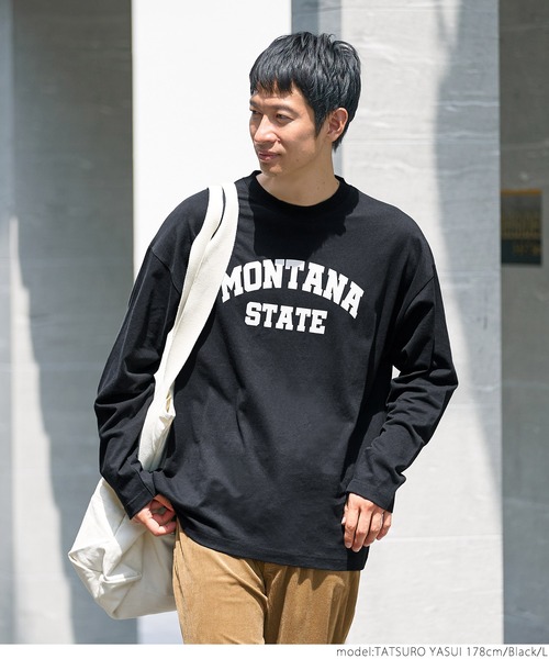 coca（coca）（コカ）の「メンズカレッジロゴロンT（Tシャツ/カットソー・メンズ・ネイビー/ホワイト/ブラック/ダークグリーン・M/L）」の15枚目の写真